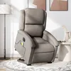 Image de vidaXL Vidaxl Fauteuil Inclinable De Massage Électrique Taupe Tissu
