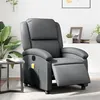Image de vidaXL Fauteuil de massage inclinable électrique gris similicuir3204222