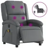 Image de vidaXL Fauteuil de massage inclinable Ã©lectrique gris similicuir