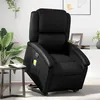 Image de vidaXL Fauteuil inclinable de massage Noir Similicuir3204233