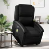 Image de vidaXL Fauteuil inclinable de massage Noir Similicuir