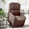 Image de vidaXL Fauteuil inclinable de massage Marron Similicuir