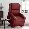 Image de vidaXL Fauteuil inclinable de massage Rouge bordeaux Similicuir