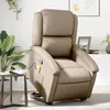 Image de vidaXL Fauteuil inclinable de massage Cappuccino Similicuir3204239