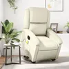 Image de vidaXL Fauteuil inclinable de massage électrique crème similicuir3204248