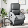 Image de vidaXL Fauteuil inclinable de massage électrique gris similicuir3204250