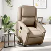 Image de vidaXL Fauteuil inclinable de massage électrique cappuccino similicuir3204253