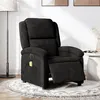 Image de vidaXL Fauteuil inclinable de massage électrique noir velours3204295