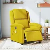 Image de vidaXL Fauteuil inclinable de massage électrique jaune velours