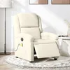 Image de vidaXL Fauteuil inclinable de massage électrique crème velours3204298
