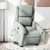 Image de vidaXL Fauteuil de massage inclinable Gris clair Velours
