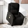Image de vidaXL Fauteuil de massage inclinable Noir Velours3204317