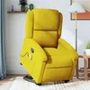 Image de vidaXL Fauteuil de massage inclinable Jaune Velours