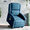 Image de vidaXL Vidaxl Fauteuil De Massage Inclinable Bleu Velours