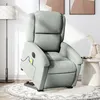 Image de vidaXL Fauteuil inclinable de massage électrique gris clair velours3204333