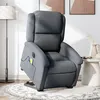 Image de vidaXL Fauteuil inclinable de massage électrique gris foncé velours3204334