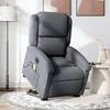 Image de vidaXL Vidaxl Fauteuil Inclinable De Massage Électrique Gris Foncé Velours