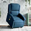 Image de vidaXL Fauteuil inclinable de massage électrique bleu velours3204343