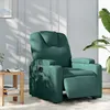 Image de vidaXL Vidaxl Fauteuil Inclinable Électrique Vert Foncé Tissu
