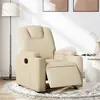 Image de vidaXL Fauteuil inclinable électrique Crème Tissu