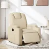 Image de vidaXL Vidaxl Fauteuil Inclinable Électrique Crème Tissu