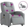 Image de vidaXL Vidaxl Fauteuil De Massage Inclinable Électrique Gris Clair Tissu