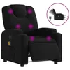 Image de vidaXL Fauteuil de massage inclinable Ã©lectrique Noir Tissu