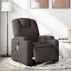 Image de vidaXL Fauteuil de massage inclinable électrique Marron foncé Tissu3204361