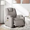 Image de vidaXL Fauteuil de massage inclinable électrique Taupe Tissu