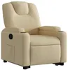Image de vidaXL Fauteuil inclinable Crème Tissu3204377
