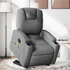 Image de vidaXL Fauteuil de massage inclinable Gris foncé Tissu3204381