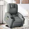 Image de vidaXL Fauteuil de massage inclinable Gris foncÃ© Tissu