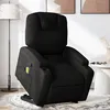 Image de vidaXL Fauteuil de massage inclinable Noir Tissu3204382