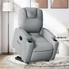 Image de vidaXL Fauteuil inclinable électrique gris clair tissu3204392