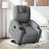 Image de vidaXL Fauteuil inclinable Ã©lectrique gris foncÃ© tissu