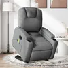 Image de vidaXL Fauteuil inclinable de massage électrique Gris foncé Tissu3204405