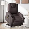 Image de vidaXL Fauteuil inclinable de massage Ã©lectrique Marron foncÃ© Tissu