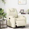 Image de vidaXL Fauteuil de massage inclinable électrique crème similicuir3204424