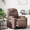 Image de vidaXL Fauteuil de massage inclinable électrique marron similicuir3204425