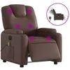 Image de vidaXL Vidaxl Fauteuil De Massage Inclinable Électrique Marron Similicuir