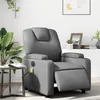 Image de vidaXL Fauteuil de massage inclinable électrique gris similicuir3204426