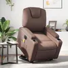 Image de vidaXL Fauteuil inclinable de massage électrique marron similicuir3204453