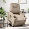Image de vidaXL Fauteuil inclinable de massage électrique cappuccino similicuir