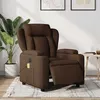Image de vidaXL Fauteuil inclinable de massage électrique marron tissu