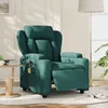 Image de vidaXL Fauteuil de massage inclinable Ã©lectrique Vert foncÃ© Tissu