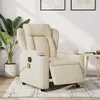 Image de vidaXL Fauteuil inclinable de massage électrique crème tissu3204479
