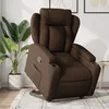 Image de vidaXL Fauteuil inclinable Marron Tissu