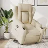 Image de vidaXL Fauteuil inclinable Crème Tissu3204491