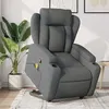 Image de vidaXL Fauteuil de massage inclinable Gris foncé Tissu