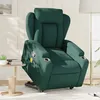 Image de vidaXL Vidaxl Fauteuil Inclinable De Massage Vert Foncé Tissu